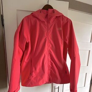 Northface rain coat pink women size M